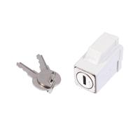 SOESFOUFU Cerradura para Ventanas Corredizas de Aleación de Zinc con Llave, Bloqueo de Seguridad Antirrobo, Tope Limitador Ajustable para Puertas y Ventanas, Uso en Hogar y Oficina