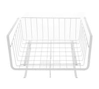 SOESFOUFU Cesta Soporte sin Perforaciones de Almacenamiento Colgante de Acero al Carbono de Color Blanco Que Ahorra Espacio para Cocina Adecuado para Organizar Suministros Hogar