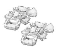 SOESFOUFU Clips para Zapatos de Novia de Aleación de Zinc, Diseño Desmontable Resistente al Óxido, Accesorios Blancos Elegantes para Ocasiones de Trabajo y Boda