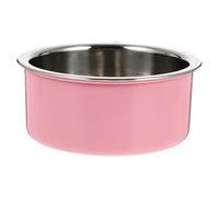 SOESFOUFU Comedero Colgante en Acero Inoxidable y ABS para Mascotas Cuenco Fácil de Limpiar Diseño Único y Color Rosa para Perros y Gatos Adecuado para Jaulas