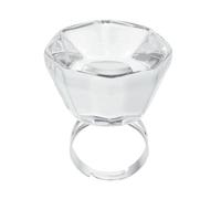 SOESFOUFU Copa de Anillo de Cristal para Pigmento Acero Inoxidable, Aplicación Rápida para Extensiones de Pestañas en Salón de Belleza