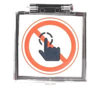 SOESFOUFU Cubierta para interruptor de botón pulsador: Protector de seguridad para interruptor de encendido de 43x41 mm - Impresión de señal de "No tocar" y autoadhesiva para PC,