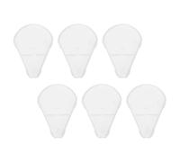 SOESFOUFU Cubiertas Protectoras de Plástico para Pinceles Iluminadores de Abanico, Paquete de 6 Fundas Reutilizables de Color Claro, Accesorios de Maquillaje para Proteger y Transportar