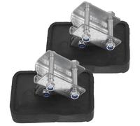 SOESFOUFU Cubiertas Protectoras para Escaleras de Aluminio y Fibra de Vidrio, Almohadillas de Goma Engrosadas Antideslizantes, Estabilizadores Retráctiles Tornillos, 2 Piezas para Uso