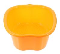 SOESFOUFU Cubo Plástico Práctico y Fácil de Limpiar Diseño de Puntos Convexos para Baño de Pies Naranja para Masaje y Spa al Aire Libre o Baño de Pies