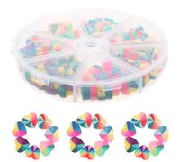 SOESFOUFU Cuentas de Corazón para Hacer Pulseras DIY de Arcilla Polimérica, Caja 7 Colores, Diseño Creativo y Ligero para Manualidades y Regalos Hechos a Mano