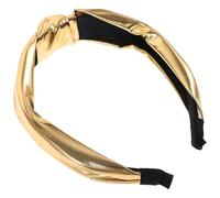 SOESFOUFU Diadema Ancha Nudo Central Rosa Dorado Accesorio Brillante para Mujeres Banda para Pelo Elegante y Duradera para Uso Diario y Eventos Especiales