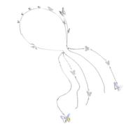 SOESFOUFU Diadema de Mujer Mariposas de Cristal y Borlas, Accesorio Cabello Transparente, Tocado Elegante para Bodas, Fiestas y Celebraciones, Complemento para Niñas y Adultos