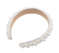 SOESFOUFU Diadema de Perlas Artificiales Tocado de Princesa Estilo Francés Accesorio Cabello de Boda Elegante Diadema de Novia para Recepción de Boda