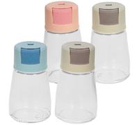 SOESFOUFU Dosificador de Sal para Control de Sal de Vidrio Botella Medidora de Condimentos Capacidad de 0.5g, Pack de 4 Unidades Color Aleatorio para Cocina Doméstica y