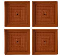 SOESFOUFU Elevadores Antideslizantes para Patas de Cama y Muebles 4 Piezas de Silicona Marrón 7,8x7,8 Cm Altura 4 Cm para Escritorio, Silla y Lavadora en Hogar