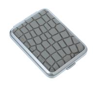 SOESFOUFU Estuche metálico para cerillas - Caja portátil para cerillas con rascador - Estuche recargable y a prueba de humedad para guardar y encender fuego en camping y senderismo, 2,6 x 1,9 x 0,6