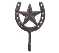 SOESFOUFU Ganchos de pared de hierro fundido con forma de herradura - Gancho decorativo rústico para sombrero de vaquero - Colgador de pared decorativo vintage para entrada, sala de estar, dormitorio