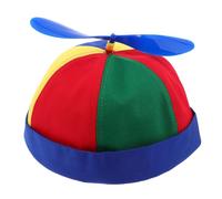 SOESFOUFU Gorro de lana colorido con hélice, parte superior de libélula de plástico extraíble, gorro de algodón con hélice, accesorio de disfraz para niños.