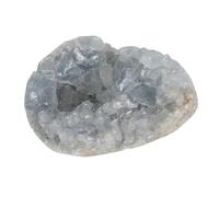 SOESFOUFU Grupo de cristales minerales de celestita natural - Ejemplar de piedra natural de forma irregular - Colección para decoración de escritorio, estantería o vitrina