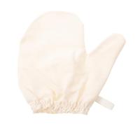 SOESFOUFU Guante de seda cruda para tratamientos ayurvédicos, reducción de y cepillado en seco, guantes exfoliantes para la piel, manoplas exfoliantes con muñequera elástica para mujeres y hombres.