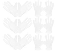 SOESFOUFU Guantes de Microfibra Antiestáticos para Trabajo E Inspección sin Polvo 6 Pares Reutilizables Cómodos para Manipulación de Joyas Monedas y Arte Unisex Lavables