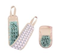 SOESFOUFU Guantes Exfoliantes para Baño 2 Piezas Correa Espalda, Doble Uso, Material Poliéster y Algodón, Depurador Corporal para Exfoliar y Masaje, Toalla para Frotar Piel Color Aleatorio