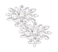 SOESFOUFU Hebillas para Zapatos de Tacón Alto Desmontables Pedrería de Gemas de Imitación, Decoración para Boda y Banquete, Clip Elegante para Mujer, Accesorio DIY para Salón