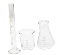 SOESFOUFU Herramientas de Científico para Proyectos Experimentales y Escala Fácil de Set de 3 Probeta de y Cilindro de Medición, Material Sintético