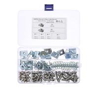 SOESFOUFU Juego de 100 Piezas de Clips en U para Coche en Acero Manganeso, 6 Tamaños y Estuche Portátil para Fijar Paneles y Molduras en Entornos Marinos y Proyectos