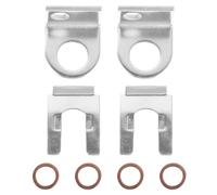 SOESFOUFU Juego de 2 latiguillos de freno extendidos de acero inoxidable, compatibles con 1987-2006. Accesorio de repuesto de manguera de freno trenzada de alta resistencia para coche o camión.