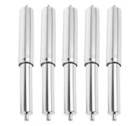 SOESFOUFU Juego de 5 Piezas de Repuesto para Soporte de Papel Higiénico Diseño de Resorte, Varilla de Plástico Plata para Baño y Cocina Apariencia Lisa