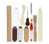 SOESFOUFU Kit de Herramientas de Encuadernación Manual para Cuero y Papel, Suministros de Costura Hilo Encerado, Multiusos para Manualidades, Libros Hechos a Mano y Reparación, para Adultos