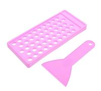 SOESFOUFU Kit para Hacer Bálsamo Labial Bandeja de Llenado Pp de 5 G, Espátula y Placa de Tubos, Color Púrpura, 2 Piezas Reutilizables para Maquillaje y Manualidades de Labios