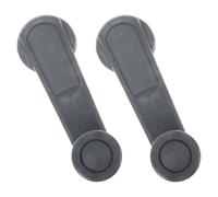 SOESFOUFU Manivela de Ventana de Coche Gris Abs, Juego de 2 Piezas, Manija Manual para Elevalunas de Vehículo, Repuesto Resistente para Puertas de Automóvil, Accesorio Automotor Fácil