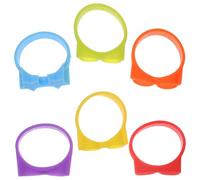 SOESFOUFU Marcadores de copas de silicona para vino y cócteles, 6 piezas con diseño chic, reutilizables para fiestas y celebraciones