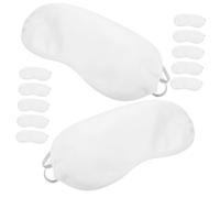 SOESFOUFU Máscara para Dormir de Color Claro 12 Pcs, Antifaz de Poliéster Transpirable y Ligero, Cubreojos a Prueba de Luz para Viajes, Descanso y Oficina
