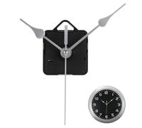 SOESFOUFU Mecanismo de Reloj Silencioso de Repuesto para Pared, Eje Largo 25-30 Cm, Kit DIY Manecillas en Plata, Compatible Relojes de Cocina y Sala, Motor de Batería Preciso