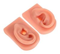 SOESFOUFU Modelo de Silicona para Perforación de Orejas Reutilizable, Color Beige, Material Ligero y Flexible para Práctica Médica y Enseñanza Profesional