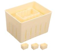 SOESFOUFU Molde Agarre para Casero Práctico Prensa de Prensar Queso Tofu Plástico 4 Piezas Superficie Lisa y Cómodo para Uso Doméstico