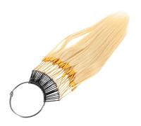 SOESFOUFU Muestras de Cabello Humano Teñido 30 Mechones Tamaño Mediano para Prueba Profesional de Color en Salón de Peluquería Tono Beige Claro 9° para Técnicas de Coloración