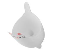 SOESFOUFU Organizador de Escritorio Fácil de Mover en Plástico Blanco Forma de Gato Cubo de Basura Pequeño y Almacenar Objetos Pequeños para Mesa y Oficina