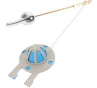 SOESFOUFU Palanca de Descarga de Inodoro 2 Piezas Acero Metálico Montaje Frontal con Válvula de Descarga Recambio para Tanque de Inodoro Accesorios para Reparación Baño