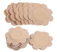 SOESFOUFU Parches de Yeso Adhesivos para Acupuntura 30 Unidades, Pegatinas de Tela Transpirables en Forma de Flor Beige de 8 Pétalos, Compactos y Elásticos para Terapia de Puntos