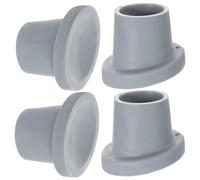 SOESFOUFU Patas de Goma Antideslizantes para Silla de Baño y Ducha 28mm Tubo, Orificios de Drenaje, 4 Piezas Grises, Accesorios para Sillas de Ducha y Banco de Transferencia