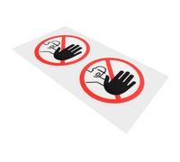 SOESFOUFU Pegatinas Adhesivas de Advertencia de No Tocar para Superficies Lisas, Material Pvc Resistente y Visible desde Lejos, Paquete de 2 Unidades para Obra y Seguridad