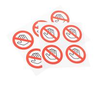 SOESFOUFU Pegatinas de Advertencia de Seguridad No Tocar Vinilo Adhesivo Redondas de 25 Mm, 10 Unidades, Señales de Advertencia para Máquinas Industriales y Lugares de Riesgo