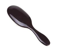SOESFOUFU Peine Cabello con Cerdas Naturales y Mango de Plástico Marrón, Masajeador Antiestático Fácil de Sostener para Cuidado y Depuración del Cuero Cabelludo