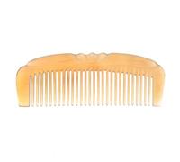 SOESFOUFU Peine de Cuerno de Oveja Antistático Cabello Dientes Finos y Anchos, Masajeador Natural Que Alivia de Cabeza, Estilo Vintage y Retro
