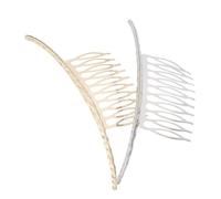 SOESFOUFU Peinetas Laterales Cabello 2 Pcs, Horquilla Deslizante Dorada y Plateada, Peine de Mujer 10 Dientes, Accesorio Diario para Niñas y Eventos, Pasador para Peineta y Tocados