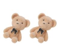 SOESFOUFU Pendientes Flocados de Oso para Mujer, Ligeros y Delicados, Diseño Adorable y Versátil, Ideales para Bodas y Ceremonias, No Se Rompen Fácilmente