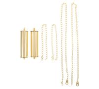 SOESFOUFU Pesa Decorativa de Hierro para Reloj de Pared Conjunto 1 Par Cadena de 2 Metros y 2 Pares de Anillas de Gancho Contrapeso para Reloj de Pie Accesorio de Repuesto para