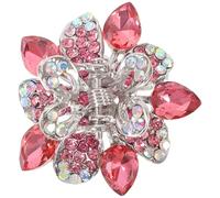 SOESFOUFU Pinza Cabello Brillantina Rosa de Metal, Diseño Delicado y Forma Única, Cómoda para Uso Diario y Fiestas de Mujeres y Niñas