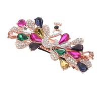 SOESFOUFU Pinza para el pelo de diseño pavo real con función antideslizante y mecanismo de resorte, accesorio metálico para recogidos en bodas y eventos para mujeres