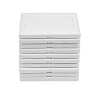 SOESFOUFU Placa de Interruptor Doble Ignífuga 10 Piezas white para Decoración Hogar y Protección Cuadro Eléctrico en Paredes Interiores